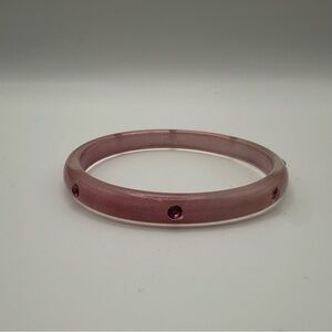 Splendette Pink Rhinestone Narrow Bangle